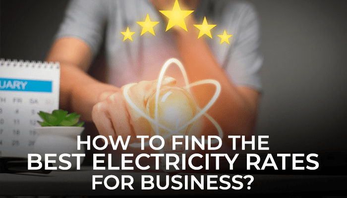 A person point at an energy source and thinks about how to the best electricity rates for business